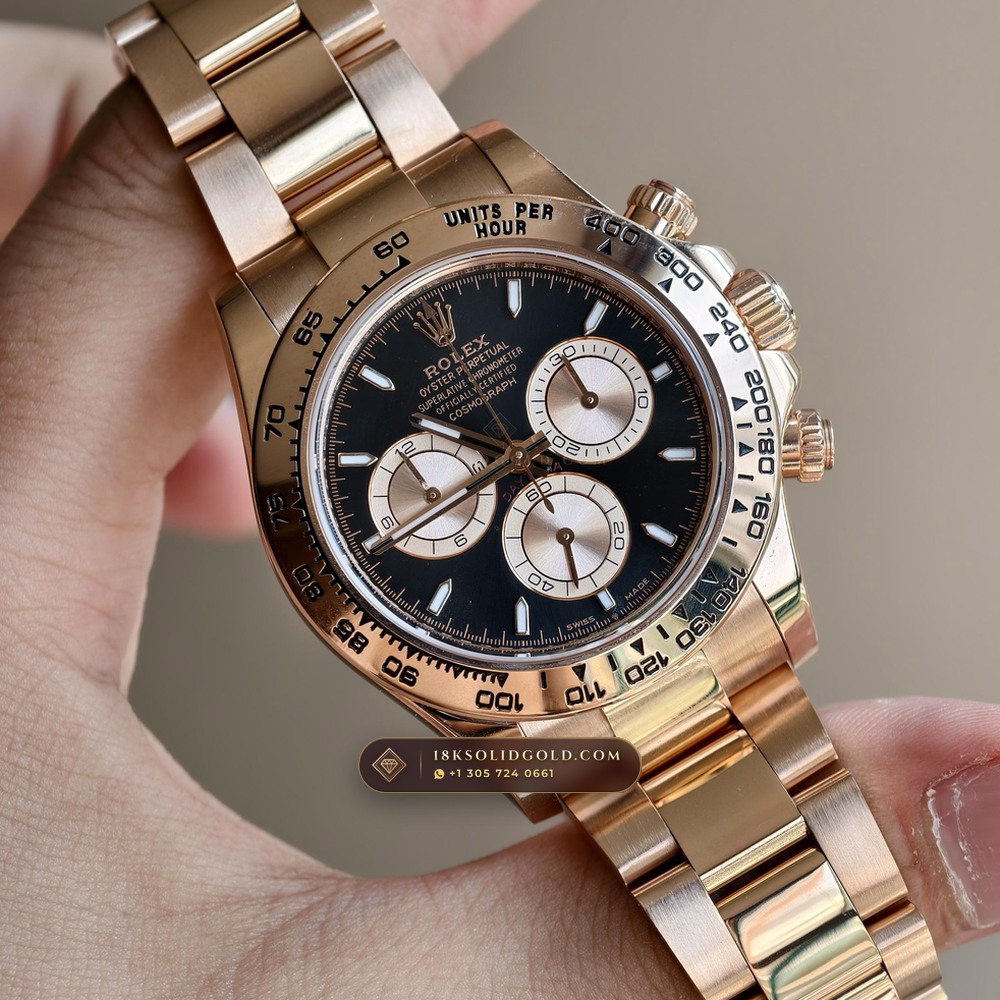 Rolex Cosmograph Daytona 18K Everose Gold Reference 126505 — Hallmarked Edition angle 2