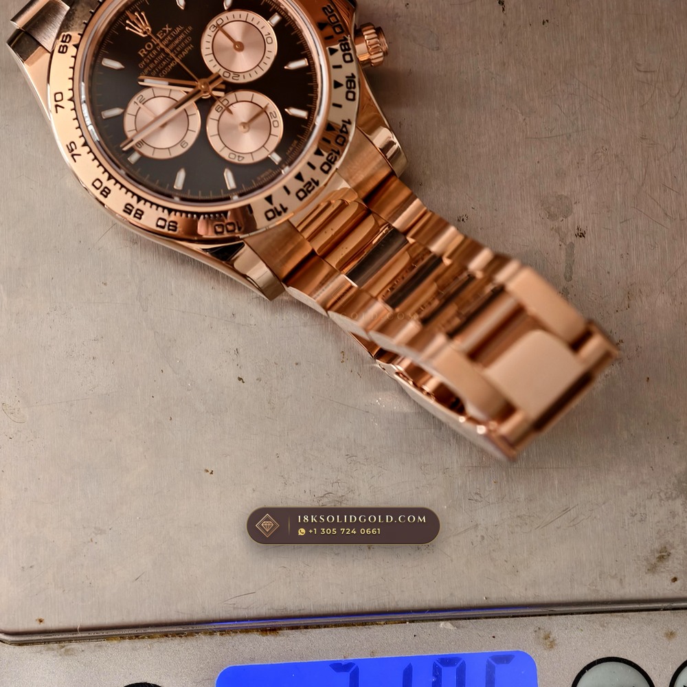 Rolex Cosmograph Daytona 18K Everose Gold Reference 126505 — Hallmarked Edition — Studio Gallery Plate IX in 18K Rose Gold Au750 (216.8g Verified Mass, Rolex Manufacture Cal. 4131 - 72h Power Reserve)