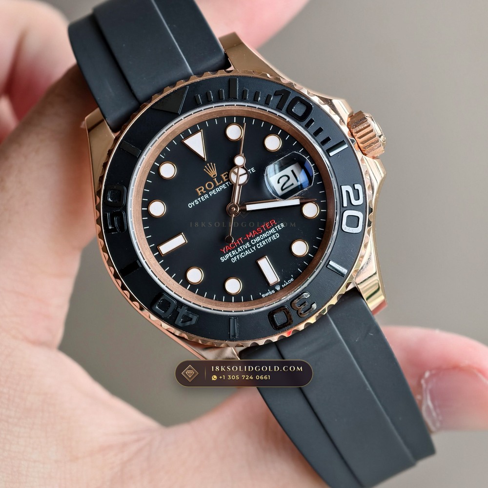 Rolex Yacht-Master 40 18K Everose Gold Reference 126655 — Hallmarked Edition angle 2