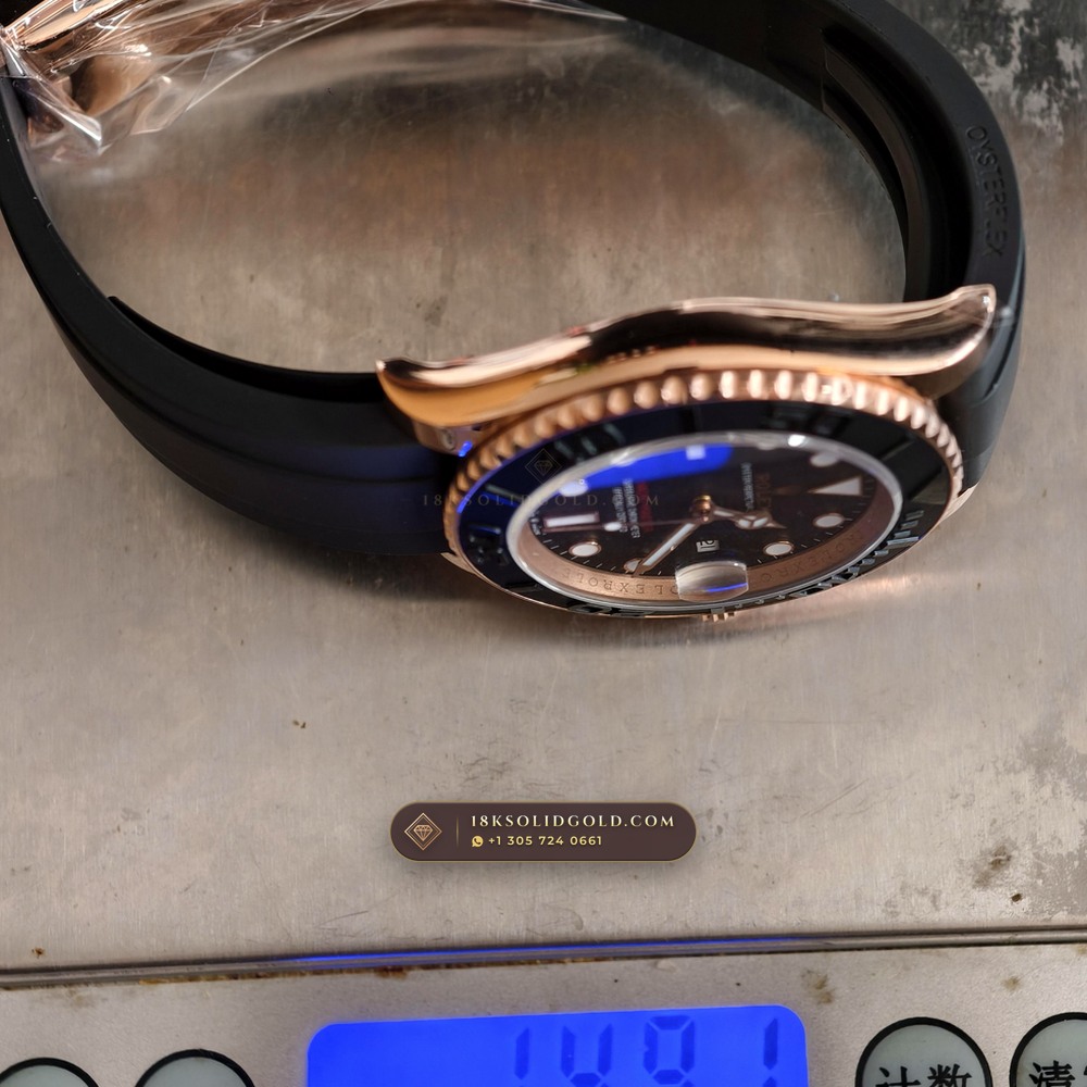 Rolex Yacht-Master 40 18K Everose Gold Reference 126655 — Hallmarked Edition — Studio Gallery Plate VIII in 18K Rose Gold Au750 (153.1g Verified Mass, Rolex Manufacture Cal. 3235 - 70h Power Reserve)