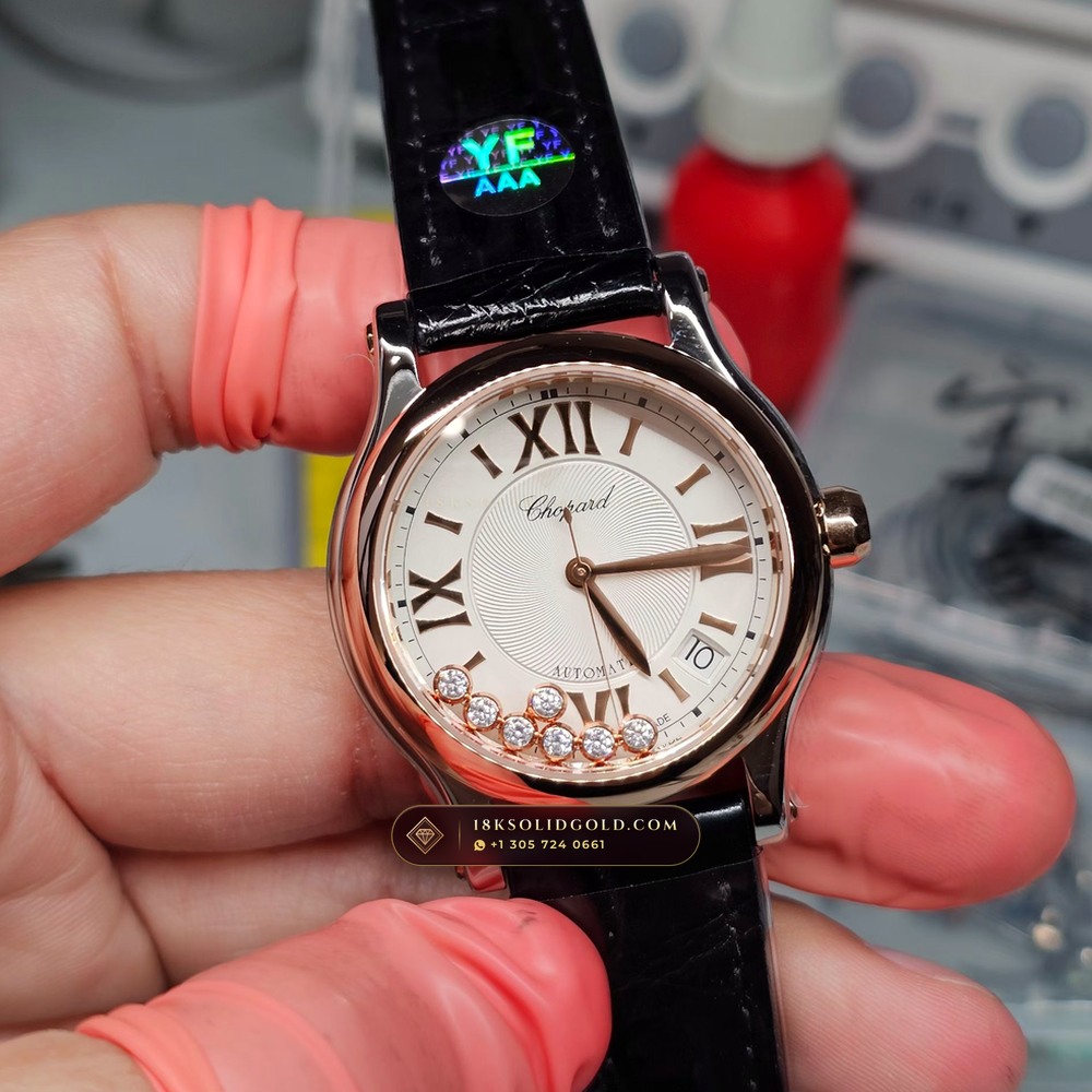 Chopard Happy Sport Icons 36mm Floating Diamonds Reference 278559-3001 — Salon Edition